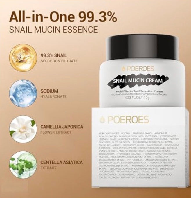 Poeroes Snail Mucin Repair & Glow Cream — JayXen Essentials